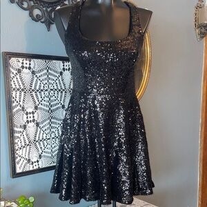 Windsor Black Sequin Mini Dress